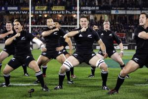 Haka - a terrifying weapon All Blacks Dance of the rugby team New Zealand